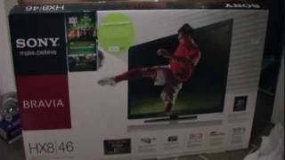 46quot Sony Bravia HX8 3D Ready TV  Bundle Unboxing [upl. by Cr388]