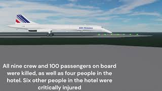 CONCORDE Air France Flight 4590CVR  Roblox Crash Animation [upl. by Hough]