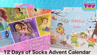 Disney Princess 12 Days Of Socks Christmas Advent Calendar Unboxing  PSToyReviews [upl. by Weywadt]