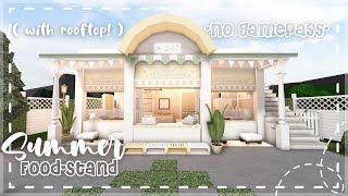 No Gamepass Summer Food Stand with rooftop Speedbuild and Tour iTapixca Builds [upl. by Arhsub113]