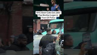 Logan Paul Called Out By NY Goon 2 Fight Outside Of Mike Tyson Vs Jake Paul Presser In Front Of Cops [upl. by Retlaw]