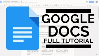 Google Docs  Full Tutorial [upl. by Anayeek]