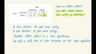 L23 Nash Equilibrium of the Prisoners Dilemma Game Question Slide 11 [upl. by Liamaj]