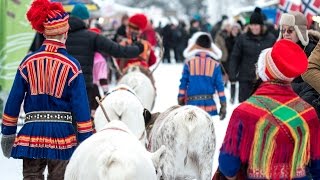 Jokkmokk Winter Market in Lapland Sweden  Jokkmokk marknad  Swedish Lappland reindeer [upl. by Katuscha]