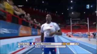 Athlétisme  Teddy Tamgho  World record [upl. by Ailec]