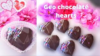 GEO CHOCOLATE HEARTS ❤️هدية الفلانتين القلب بالشوكولاتة [upl. by Eolande]