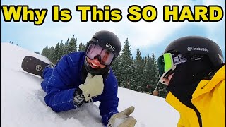 Expert Skier Tries Snowboarding [upl. by Kinghorn]