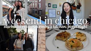 weekend in chicago vlog  food vlog  starbucks reserve crosbys kitchen pizza night [upl. by Redneval]