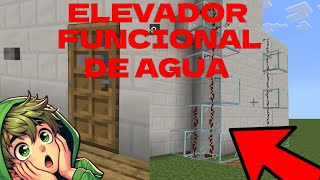 COMO HACER UN ELEVADOR DE AGUA FUNCIONAL EN MINECRAFT  TUTORIAL [upl. by Renrag]