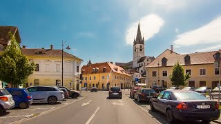 ROMANIA 4K  Driving Downtown Sibiu Hermannstadt  City Centre   Transylvania [upl. by Aerdma945]