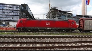 Schwere Güterzuglokomotive BR185 der DB mit Güterzug Winnenden Germany 140420 14 [upl. by Yekciv]