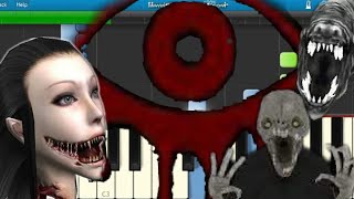 Eyes the Horror Game Theme Song Piano Synthesia Tutorial [upl. by Tudor]