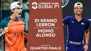 QUARTERFINALS  Di NennoLebron VS Momo GonzalezAlonso  Premier Padel  Dubai P1  Highlights [upl. by Sheela219]