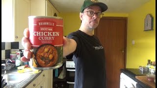 Lets Try Bramwells Hot Chicken Tinned Curry [upl. by Yemiaj]