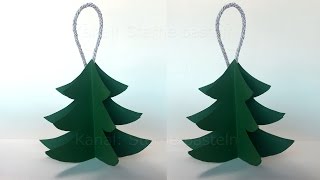 Weihnachten basteln DIY Weihnachtsbaum falten Weihnachtsdeko Weihnachtsschmuck Christbaumschmuck [upl. by Audette920]