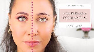 Maquillage paupière tombante avant après [upl. by Alleris]