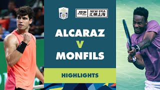 Carlos Alcaraz vs Gael Monfils Highlights  Rolex Shanghai Masters 2024 [upl. by Modnar]