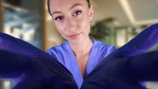 ASMR Face Exam Dermatologist Roleplay 💙 Up Close Face Touching amp Skincare [upl. by Savina33]