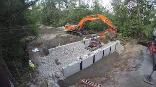 ACI Time Lapse Install Box Culvert in 4 days [upl. by Cinderella]