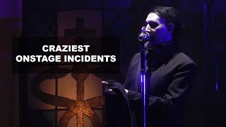 Marilyn Manson  Craziest Onstage Incidents  Rock Feed [upl. by Arhoz]