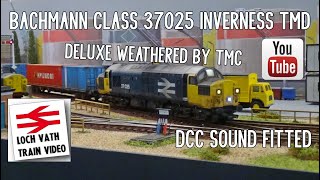 32780RJ Bachmann OO Gauge Class 370 37025 Inverness TMD BR Blue Large Logo Deluxe Weathered by TMC [upl. by Ahsinut]