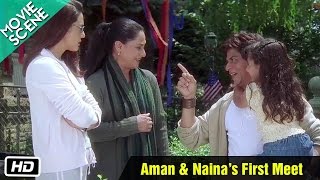 Aman amp Naina’s First Meet  Movie Scene  Kal Ho Naa Ho  Shahrukh Khan Preity Zinta [upl. by Malan]