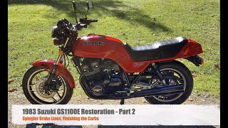 1983 Suzuki GS1100E Restoration  Part 2  Front Brake Lines Carbs Continued [upl. by Astra]