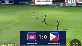 🔴 KAMBOJA VS FILIPINA 10 AFF U19 2024 [upl. by Anivas644]