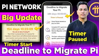 PI Network New Update  Deadline to Migrate your Pi 184 Days  Pi Deadline to migrate your pi [upl. by Ahcorb]