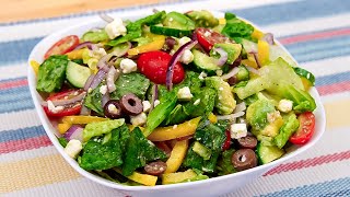 Der leckerste Griechischer Salat Einfacher und leckerer Athener Salat ASMR Rezepte [upl. by Irfan675]