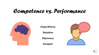 Competence vs Performance  Linguistics  Differences  Definition  Examples [upl. by Tani]