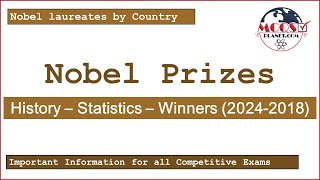 Nobel Prizes  History – Statistics – Winners 2024  2018  Important for all Competitive Exams [upl. by Jerri]