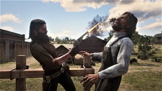 Dual Wield Schofield Revolver Brutal Kills  Blackwater  Red Dead Redemption 2 [upl. by Ellary731]