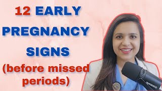 12 Early signs of pregnancy before missed period [upl. by Ecnav]