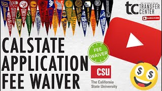 How to CSU Application Fee Waiver [upl. by Lamond]