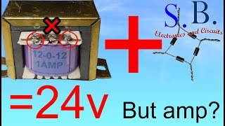 12012 transformer ampere when connect bridge rectifier by SB [upl. by Okorih]