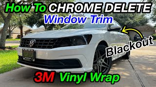 How To Vinyl Wrap Window Trim  Blackout Chrome Delete [upl. by Karmen]