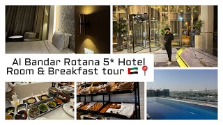 Al Bandar Rotana Dubai Creek 🇦🇪📍 Room tour and Breakfast 🥞 is it really 5 🤩 dubai [upl. by Huei]