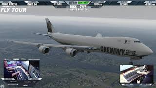 P3D v5 ✈️ What a Greaser ✈️ Thrustmaster TCA Boeing Yoke amp Quadrant 747 Landing [upl. by Ricoriki631]