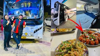 My First 19 hours Luxurious Sleeper Bus Journey  Ahmedabad to New Delhi with Delicious Food 🤤 [upl. by Aeniah]