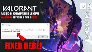 A d3d11compatible gpu feature level 110 shader model 50 is required to run the engine Valorant [upl. by Iddet368]
