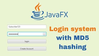 JavaFX and Scene Builder  IntelliJ Login and register system with MD5 hashing [upl. by Jim]