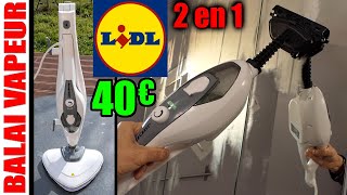 LIDL Balai vapeur et nettoyeur vapeur manuel 2 en 1 SILVERCREST SDM 1500w D3 type Ariete 4164 [upl. by Htebazil502]