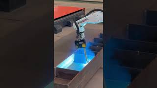 application display 6axis welding robot  1axis rail  2axis cantileverweldingrobot welding [upl. by Airt]