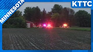 Firefighters respond to barn fire near Zumbrota [upl. by Moya]