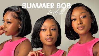 PERFECT SUMMER BOB WIG INSTALL  ALIPEARL HAIR [upl. by Hedve]