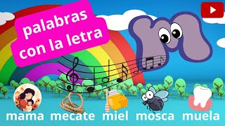 😃 50 PALABRAS CON LA LETRA M para niños educativos viral [upl. by Merlina160]