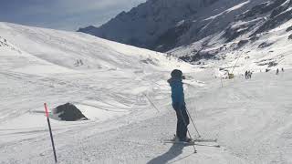 Skiing in Cervinia Italy Blue run [upl. by Furnary]