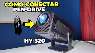 Como CONECTAR PENDRIVE no Projetor HY320 [upl. by Gaven]