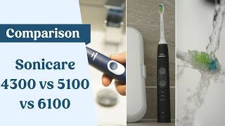 Philips Sonicare ProtectiveClean 4300 vs 5100 vs 6100  UK [upl. by Etsyrk]